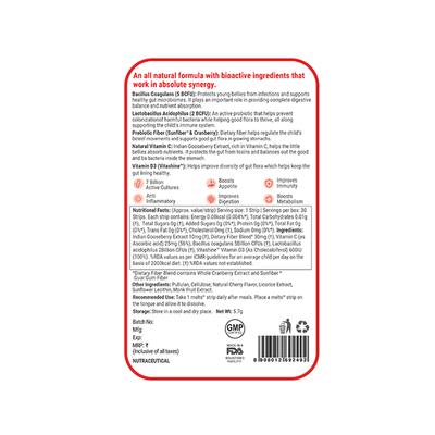 Wellbeing Nutrition Marvel Thor Melts Kids Organic Active Probiotic and Prebiotic Vitamin C and D3 (30 Strips) - Multi-Vitamins
