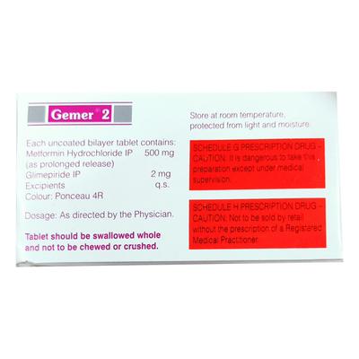 GEMER 2 Tablet 15's - Diabetes-Ant