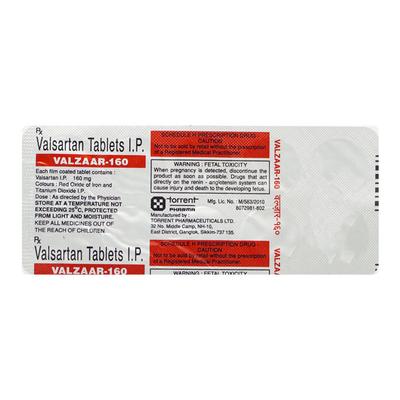 Valzaar 160mg Tablet 10'S - Hypertension-Ang