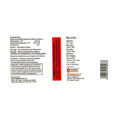 Teldawn H 40mg Tablet 10'S - Hypertension-Ang