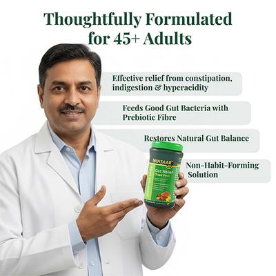 Vansaar 45+ Gut Relief (Sugar Free) Powder 200 g - Digestive Care