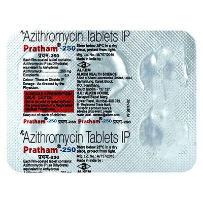 Pratham 250mg Tablet 6'S - Bacterial Infections-Mac