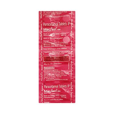 Macfast 500mg Tablet 10'S - Fever-Ana