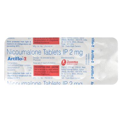 Artiflo 2mg Tablet 10'S - Blood Clot-Ant