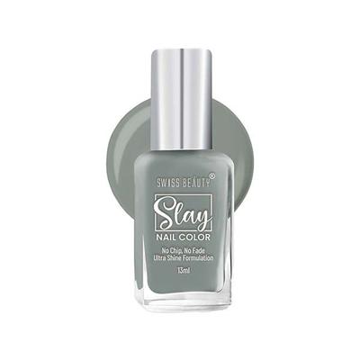 Swiss Beauty Slay Nail Color, Shade - Grey Stone 13 ml - Nail Polish