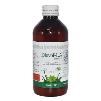 DIOVOL LA SUGAR FREE MINT FLAVOUR Suspension 200ml - Ulcer/Reflux/Flatulence-Aaa