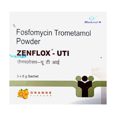 ZENFLOX UTI Orange Flavour Sachet 8g - Bacterial Infections-OAB