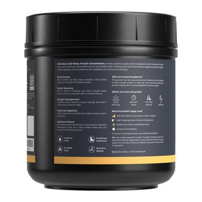 Nutrabay Gold Concentrate Whey Protein - Rich Chocolate Cream 500 gm - Whey Proteins
