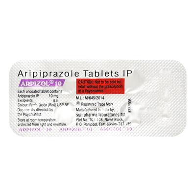 Arpizol 10mg Tablet 10'S - Schizophrenia-Aps