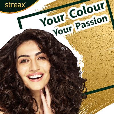 Streax Cream Hair Colour - 3 Dark Brown Enriched With Walnut & Argan Oil (20G Colourant+20ml Developer+5G Conditioner) 1's - Crème