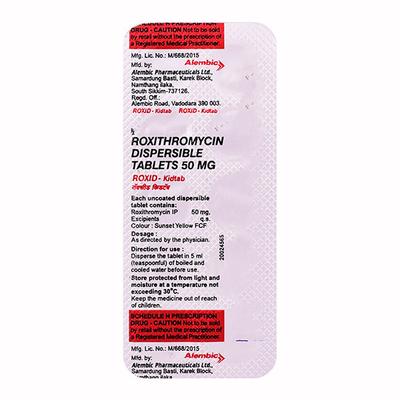 Roxid Kidtab Tablet 10'S - Bacterial Infections-Mac
