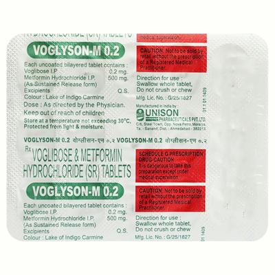 Voglyson M 0.2mg Tablet 15'S - Diabetes-Ant