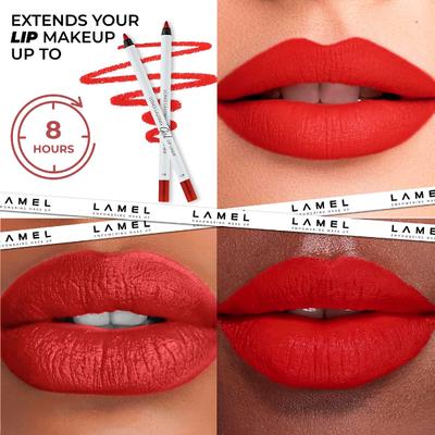 Lamel Long Lasting Gel Lip Liner 411-Ruby Red 1.7 gm - Lip Liners