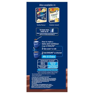 Ensure Nutritional Powder - Chocolate Flavour 950 g (Refill Pack) - Daily Health Drinks