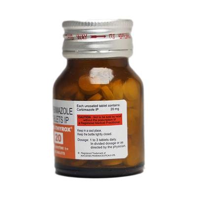 Anti Thyrox 20mg Tablet 100'S - Hyperthyroidism-Ant