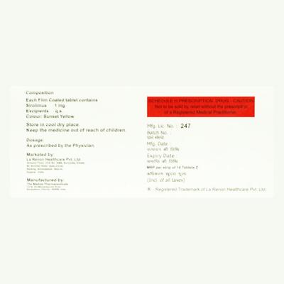 Raparen 1mg Tablet 10'S - Immune Suppression