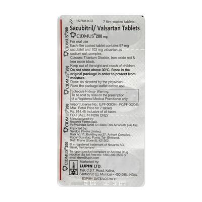Cidmus 200mg Tablet 7'S - Heart Failure-Ang