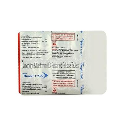 Duopil 1/500mg Tablet 10'S - Diabetes-Ant