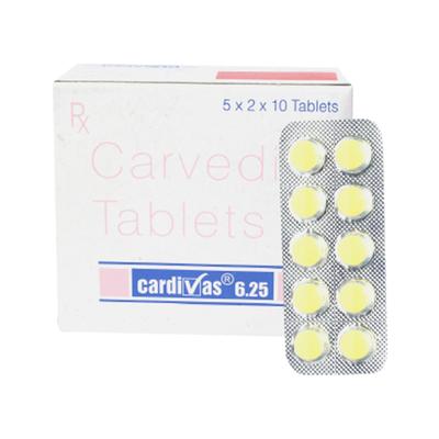 Cardivas 6.25mg Tablet 10'S - Hypertension-Bet