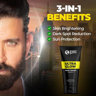 Beardo Ultimate Glow Up Kit For Men Face Wash, Body Wash, Face Cream and Deo(50Ml + 100Ml + 60G + 40Ml) 1's - Face Washes
