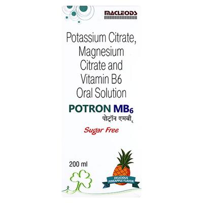 POTRON MB6 DELICIOUS PINEAPPLE FLAVOUR SUGAR FREE Oral Solution 200ml - Kidney Disease/Stones-Oth
