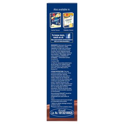Ensure Nutritional Powder - (Refill Pack) Chocolate Flavour 375 g - Daily Health Drinks