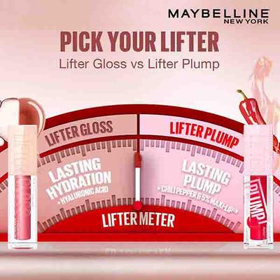 Maybelline New York Lifter Gloss Moisturizing, Tinted Lip Gloss With Hyaluronic Acid, Petal 5.4 ml - Lip Glosses