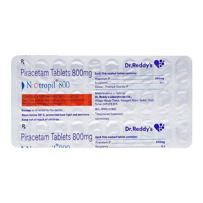 Nootropil 800mg Tablet 30'S - Nootropics And Neurotrophics