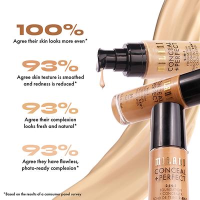 Milani Conceal + Perfect 2-in-1 Foundation + Concealer - Natural 30 ml - Concealer