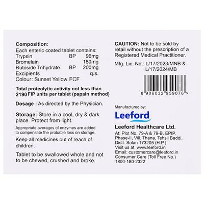 CHYMOMERG FORTE Tablet 10's - Pain relief-Ant