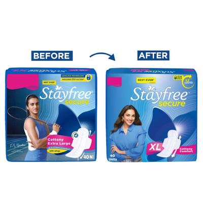 Stayfree Secure Cottony Comfort Sanitary Pads (XL) 40's - Sanitary Napkins