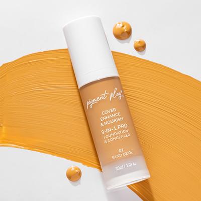 Pigment Play 3-In-1 Foundation & Concealer- Cover + Enhance + Nourish - 07 Sand Beige 30 ml - Foundation