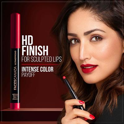 Faces Canada Ultime Pro Hd Intense Matte Lips + Primer - Natural Coco 12, 9Hr Long Stay 1.4 gm - Lipstick Primers & Plumpers