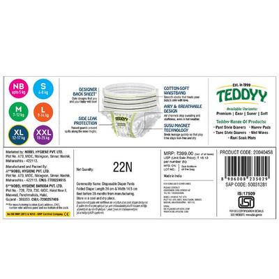 Teddyy Easy Baby Diaper Pant (XL) 22's - Diapers & Wipes