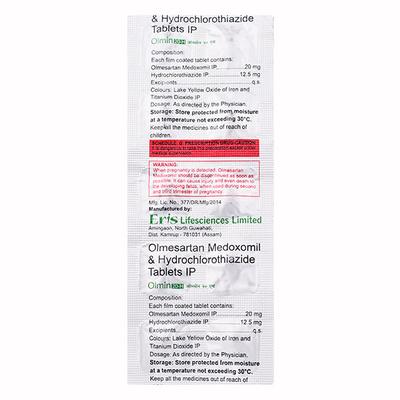 Olmin H 20mg Tablet 10'S - Hypertension-Ang
