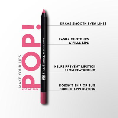 Star Struck by Sunny Leone Long Wear Lip Liner - Kiss Me Pink 1.2 gm - Lip Liners