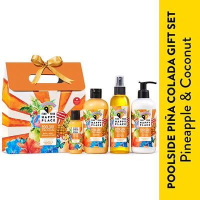 Find Your Happy Place Poolside Pina Coladas Bath & Body Rituals Gift Set - Shower Gel + Body Lotion + Body Mist + FREE mini 1's - Shower Gels & Body Wash
