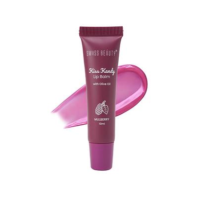 Swiss Beauty Kiss Kandy Lip Balm With Olive Oil, Shade - Mulberry 10 ml - Lip Balms