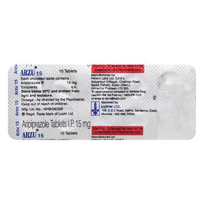 Arzu 15mg Tablet 10'S - Schizophrenia-Aps