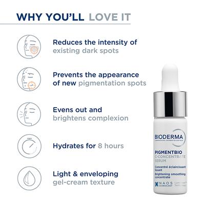 Bioderma Pigmentbio C- Concentrate Brightening Cream Corrector Pigmentation Disorders 15 ml - Face Serum