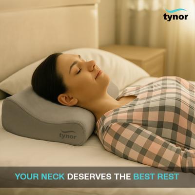 Tynor Contoured Cervical Pillow - Grey (One Size Fits All) (B 19) - Others Ortho Supports