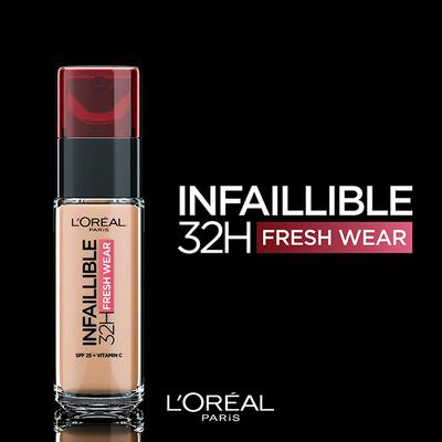 L'Oreal Paris Infallible 32H Fresh Wear Foundation, 300 Amber 30ml - Foundation