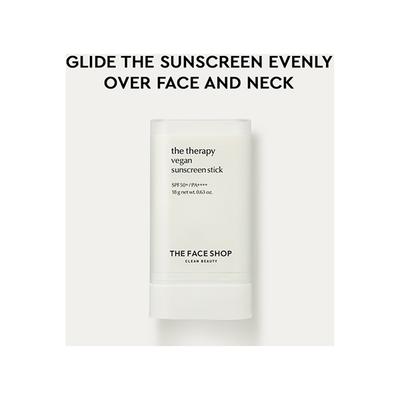 The Face Shop The Therapy Vegan Sunscreen Stick SPF50+ 18 gm - Face Sunscreen