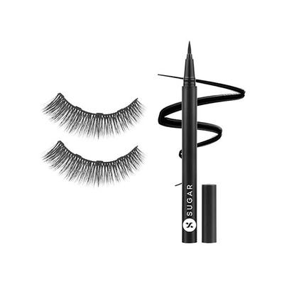 Sugar Cosmetics Maximeyes Drama Magnetic Eyelashes And Eyeliner 03 Melodrama 3 ml - Eyeliners