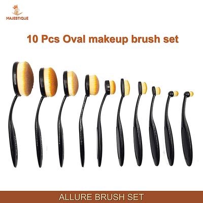 Majestique Premium Box Set Of Oval Makeup Brushes 155gm 10's - Face Brush