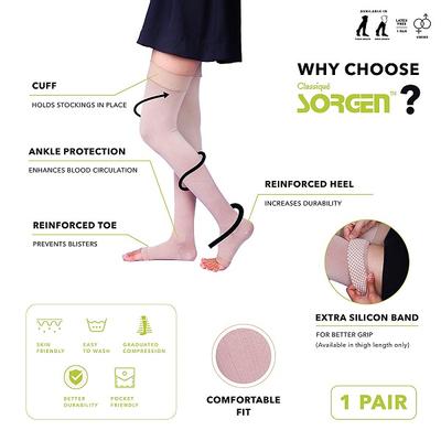 Sorgen Classique Medical Compression Stockings Class 2 Thigh Length - XLarge 1's - Knee/Ankle/Leg/Foot Supports