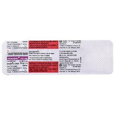 Domadol 100mg Injection 2ml - Pain relief-Ana