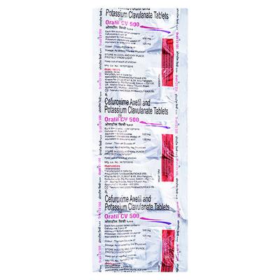 ORATIL CV 500mg Tablet 10's - Bacterial Infections-Cep
