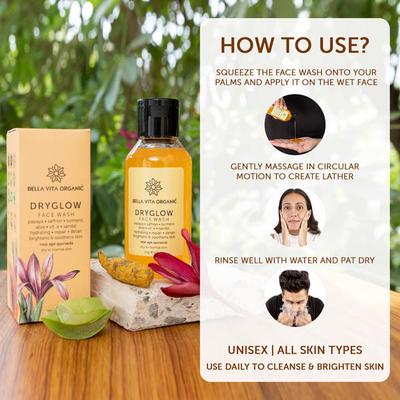 Bella Vita Organic Dryglow Natural Face Wash 115 gm - Face Wash & Cleansers