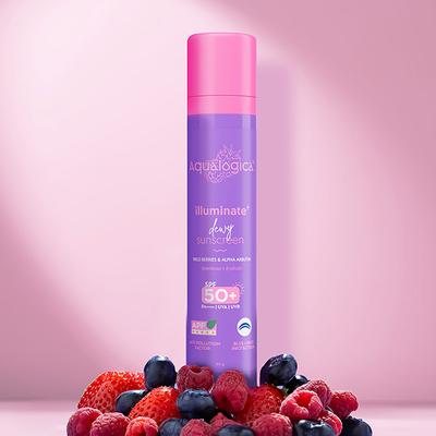 Aqualogica Illuminate + Dewy Lightweight Sunscreen Gel SPF 50+ PA++++ for Luminous & Hydrated Skin (50 g) - Face Sunscreen
